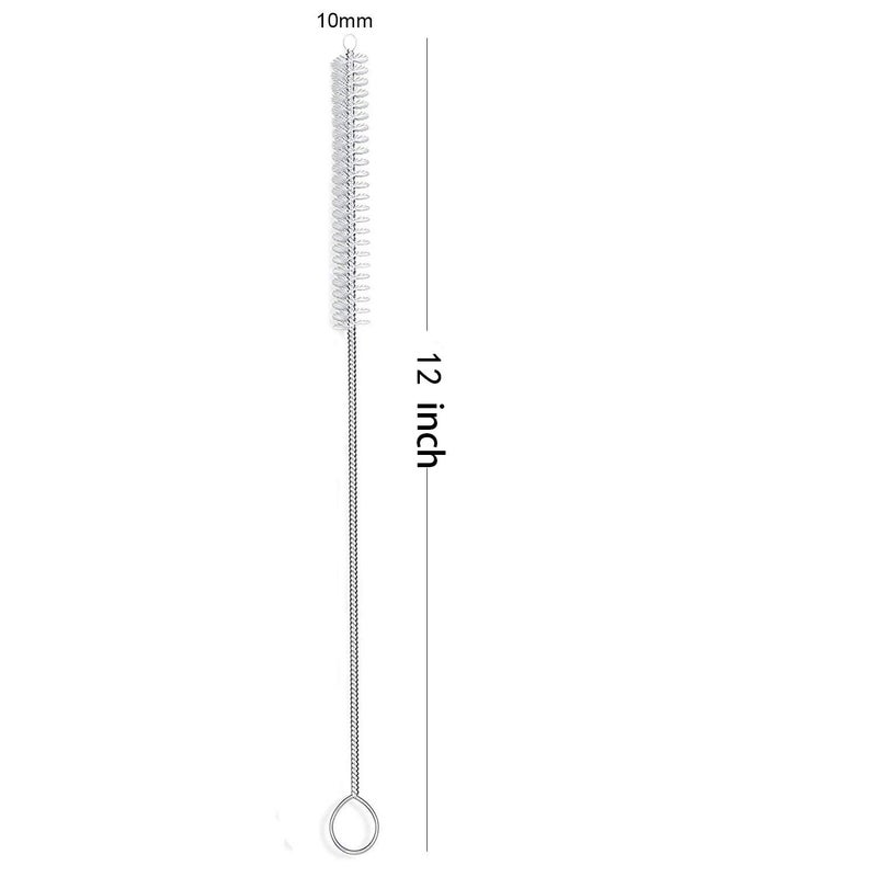 desin Long Straw Brush, Nylon Flexible,Reusable Pipe Tube Cleaner 12-ihch X 2/5-inch Set of 10 - Image 2